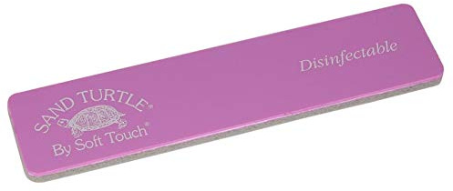 Soft Touch Sand Turtle Nail File Block, Soft Sponge, Berry 280 Grit Ultra Fine, 5 1/4 Inch, 5 Piece