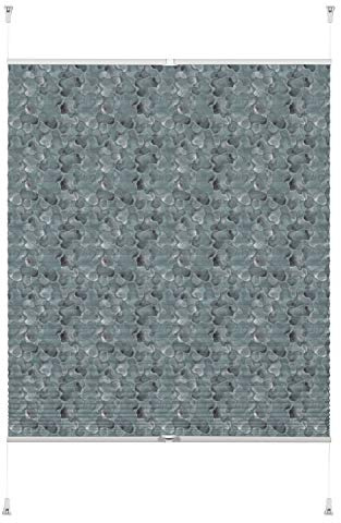 GARDINIA Easyfix Plissee, Blickdichtes Faltrollo zur Befestigung ohne Bohren und Schrauben, Individuell verstellbar, 80 x 130, Blau Camouflage