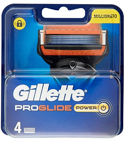 Gillette ProGlide Power Cuchillas de Afeitar Hombre, Paquete de 4 Cuchillas de Recambio (el embalaje puede variar)