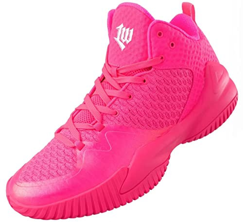 Peak Streetball Master - Scarpe da basket da uomo, traspiranti, antiscivolo, per attività all'aperto, ammortizzanti, scarpe da allenamento, per fitness, rosa, 42, Rosa, 11
