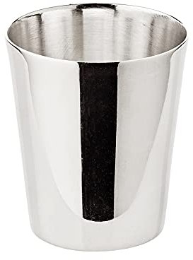 EDZARD Juego de 4 Vasos de chupito Boy, plateado, altura 5 cm, capacidad 2 cl, taza plateada para aguardiente, schnapps, licor, brandy, amargos