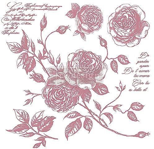 Prima Marketing Re-Design Decor Clear Cling Stamps 12X12-Romance Roses -650681
