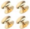 TERF® 25mm Traditional Victorian Polished Brass Cabinet Door Knobs 25mm Chest Drawer Cupboard Kitchen Wardrobe Door Pull Handle Knobs with Fixing Screw for Use Home and Office - Pack of 4