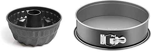ORIGINAL KAISER Classic Gugelhupfform 24 cm, Gugelhupf Backform rund, Kuchenform antihaftbeschichtet, gleichmäßige Bräunung & Inspiration Springform 28 cm rund, Flachboden, runde Backform