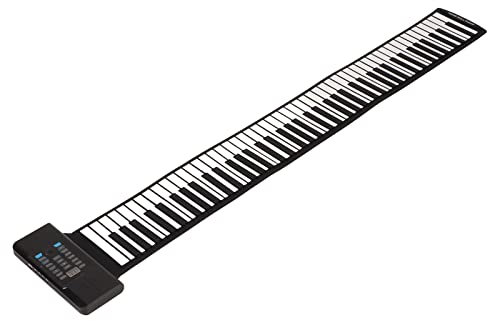 Keyboard Piano, Roll Up Piano mit 88 Tasten, mit Digitaler LED Röhrenanzeige, 128 Töne, 128 Rhythmen, 14 Demo Songs, Tragbares Wiederaufladbares Bluetooth e Piano für Anfänger(EU)