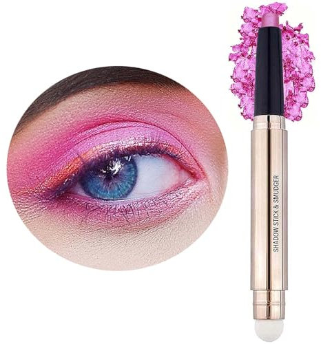 Metiplou Eyeliner Pailleté Doux Crème Rose Fard à Paupières Mat Doux Hypoallergénique Waterproof Longue Durée 13 Rose Brillance 1PC