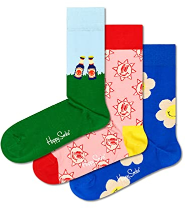 Happy Socks farbenfrohe und fröhliche Socken 3-Pack Picnic Time Socks Gift Set Größe 41-46