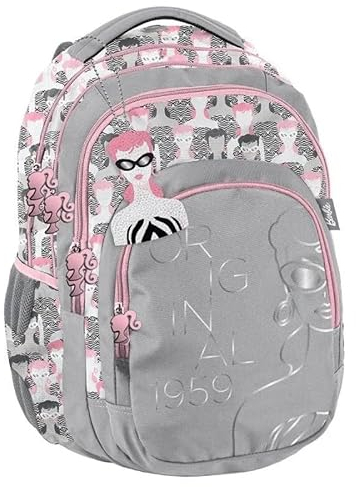 PASO BARF-2706, Schulrucksack BARBIE, Grey