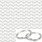 TOAOB 150pcs Anneau Double Jonction 10mm Metal Anneau Ouvert Split Jump Ring Connecteur Chaine Links Argent pour Port Clés Collier Boucles d'Oreilles Bracelet Artisanat Fabrication de Bijoux