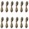 Decornaddecor Dixie Antique Copper Brass Vintage Traditional Retro Teardrop Pull Swing Ring Cabinet Door Knobs (Antique Brass, 12 Pack)