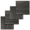 PROVISTON 4er SET Akustik 3D Wandpaneele 400 x 400 x 21 mm Furnierte MDF Holzlamellen in der Farbe Eiche dunkel Filz-Untergrund als Trägermaterial