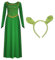 AYYOHON Fiona Kostüm für Damen, Prinzessin, Fiona-Kleid, Erwachsene, lange Ärmel, Kleid mit Stirnband, Halloween, Cosplay, Party, Outfit, M