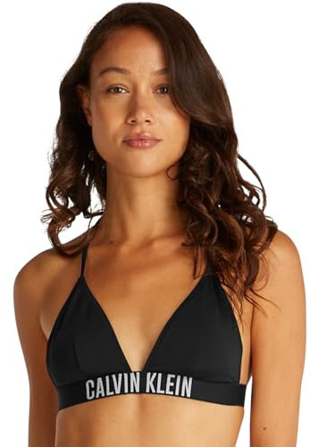 Calvin Klein Donna Top Bikini a Triangolo Imbottitura Estraibile, Nero (Pvh Black), S