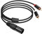 PNGKNYOCN Cable divisor XLR a 2 RCA Y, desequilibrado Dual RCA a XLR macho Y Splitter Patch Cable de micrófono para amplificador mezclador micrófono (1 m / 3,3 ft)