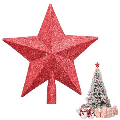 JchEnye Decorazione per Albero di Natale, Decorazioni per Albero di Natale, Mini Stelle per Albero di Natale, Decorazioni per Albero di Natale Glitterate, 20 cm, Decorazioni per Albero di Natale
