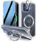 [Built-in Anti Peep Screen Protector & Invisible Magnetic Kickstand] Privacy Case for iPhone 11 Pro Max [ With Camera Lens Protector] [Compatible with MagSafe] Full-Body Drop Proof Phone Case - Clear