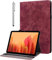 KEDBBAO Case for Amazon Fire HD 8 & Fire HD 8 Plus Tablet (Fits Both 12th/10th Generation, 2024/2022/2020 Release), Multi-Angle Flip PU Leather Cover with Stylus Holder for Fire HD 8 Case, Red