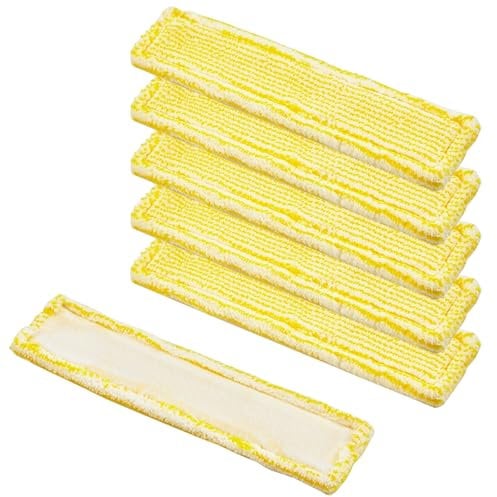 Makoto Nobu 6 Pcs Window Vacuum Cleaner Replacement Pads, Microfibre Swipping Mop Pads, Window Cleaner Pads Compatible with Karcher WV2 WV5