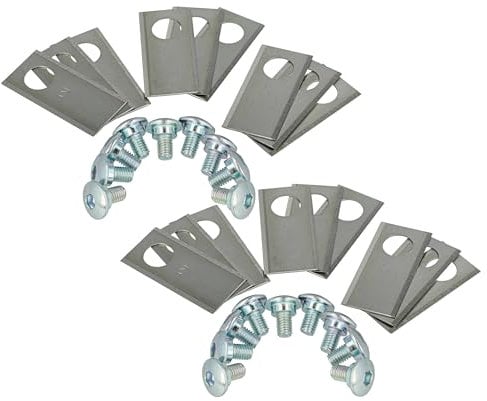 vhbw 18x cuchilla repuesto compatible con Honda Miimo 500, 310, 3000, 520 cortacésped - Recambio, plata, acero inoxidable