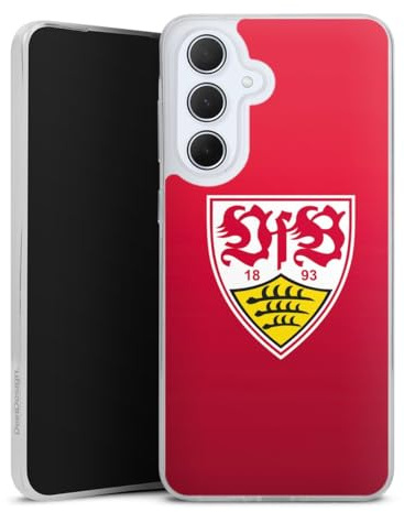 Slim Case kompatibel mit Samsung Galaxy A 36 5G Silikon Handyhülle transparent Hülle extra dünn Offizielles Lizenzprodukt VfB Stuttgart Logo