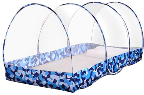 Moustiquaire de lit Pop Up, portable, moustiquaire de voyage pop-up, lit simple, pliable, installation facile, tente de voyage pliable, tente de camping pour chambre à coucher, camping, extérieur, 90