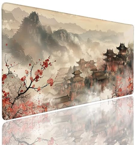 Alfombrilla de Ratón 1600x800x4mm Alfombrilla Ratón XXL Gaming Tapete Protector Escritorio Impermeable Antideslizante Mousepad Grande Desk Mat Tapete Rato Mouse Pad Alfombra Raton Gaming Painting (12)