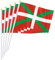 PTEROSAUR Lot de 50 drapeaux basques à main, 14 x 21 cm