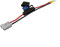 Cable de extensión Anderson de 8 AWG 50 Amp para cable de alimentación automotriz de doble núcleo con terminales de anillo, conector M8, 30 cm de longitud, color negro, rojo, resistente a la