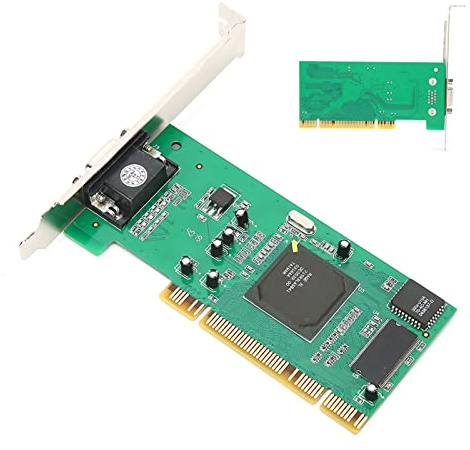 VBESTLIFE 8 MB 32-Bit-PCI-Grafikkarte, VGA-SDRAM-Videospeicher, Multi-Display-Unterstützung für Desktop-Server-Industriecomputer