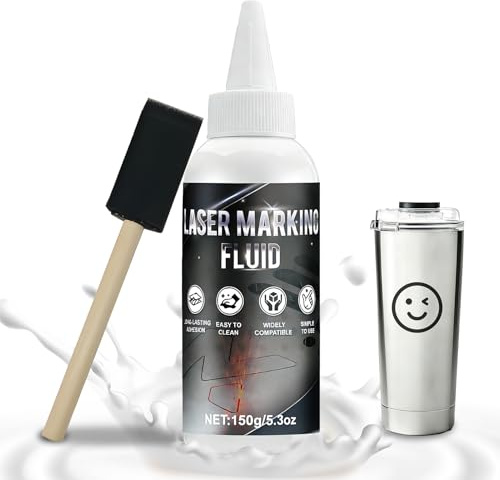 NoxGule Fluide de Gravure Laser, Gravure Laser,pour Gravure Laser sur Métal | 150ml, pour Gravure Laser sur Bijoux, Verre, Aluminium, Acier Inoxydable Autres Matériaux, Adhérence Durable, Séchage Rapide