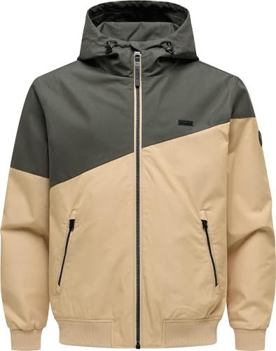 Ragwear Herren leichte Übergangsjacke kurze Jacke mit Kapuze und elastischem Saum Winngs YOUMODO S-4XL