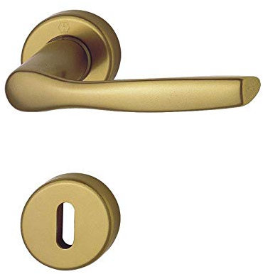 Maniglia con rosetta e bocchetta HOPPE serie Milano in alluminio bronzato