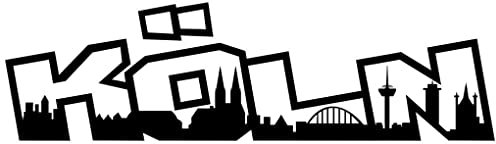 Samunshi® Wandtattoo Köln Wandsticker Schriftzug schwarz
