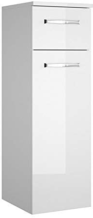 PELIPAL Trentino Highboard/Glas Grau & Graphit / 30 x 90,5 x 33 cm
