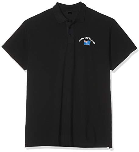 Supportershop Poloshirt Rugby Neuseeland, Schwarz, Unisex, Erwachsene, FR: L (Größe Hersteller: L)