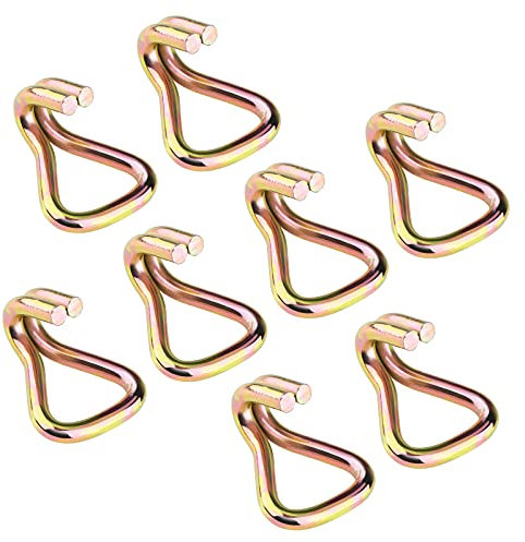 LOVIVER 8 Stücke Universal Ratsche Strap J Haken Ersatz Binden J-Haken für Rasenausrüstung, bewegliche Geräte, Motorrad