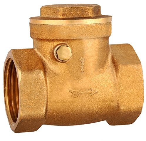 Rückschlagventil,Check Valve DN25 Innengewinde Messing Gewinde Schwingtyp Rückschlagklappe 232PSI Verhindert Einweg Wasserrückfluss,für Wasser , sehr langlebig und robust