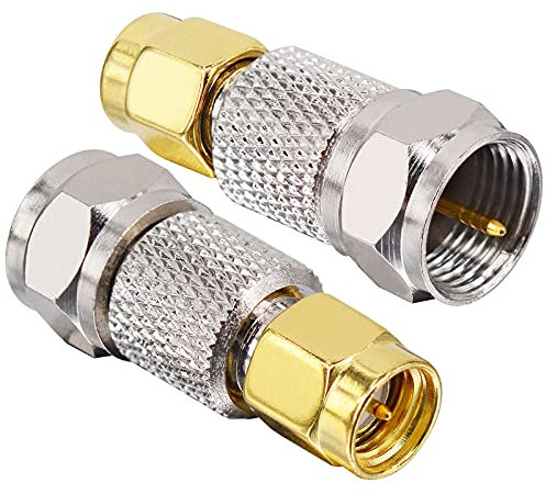 YILIANDUO Adaptateur Antenna SMA Adaptateur Câble Coaxial SMA Mâle à F Mâle pour Radio FM Antenne DAB Antenne WIFI Antenne CATV TV Modems de Réseaux Aériens (Paquet de 2)