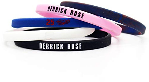 Basketballspieler Star inspirierende Signatur feine Armbänder Fans Sport Silikon kleines Armband (Rose)