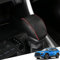 Great-luck Schaltknauf-Abdeckung, echtes Leder, Auto-Innenzubehör (schwarz mit roten Nähten), für Toyota RAV4 (2019, 2020, 2021, 2022) RAV4 Prime 2021 2022