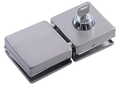 Serratura per porta in vetro, doppia serratura per porta esterna, ad alta sicurezza per la casa o il posto di lavoro