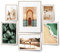 BLCKART Infinity Poster-Set Smaragd Green - beidseitig bedruckte Wandbilder - Premium Poster - Bilder zur Wanddekoration - Größe L 4x A3 und 2x A4