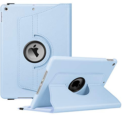 Fintie Rotierende Hülle für iPad 9. Generation (2021) / 8. Generation (2020) / 7. Generation (2019) 10,2 Zoll – 360 Grad drehbarer Ständer Cover mit Stifthalter, Auto Wake Sleep, Sky Blue