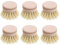 Heritan Washing Up Brush,Dish Brush,6 Pcs Replacement Brush Heads Wooden Cleaning Dish Brush Refillable Kitchen Beech