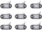 Seitenmarkierungsleuchten, Side Marker Lights 10 Stück 2LED Auto-Markierungsleuchten Autoseiten-Kontrollleuchten 12V 24V Vordere Seitenleuchte Positionsleuchten für LKW-LKW (Weiß)