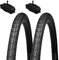 2 Reifen 700 x 35 + Amerika Ventil Reifen schwarz 28 1 5/8 3/8 (37-622) X Citybike Trekking