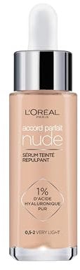 L'Oréal Paris Accord Parfait Sérum con Color con Ácido Hialurónico Tono 0.5-2 Very Light