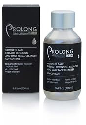Prolong Lash Eyelash Extension Shampoo - Foaming Cleanser Concentrate for Eyelashes, Extensions & Face - Removes Makeup - Paraben & Sulphate Free, Salon & Home Use - 100 ml