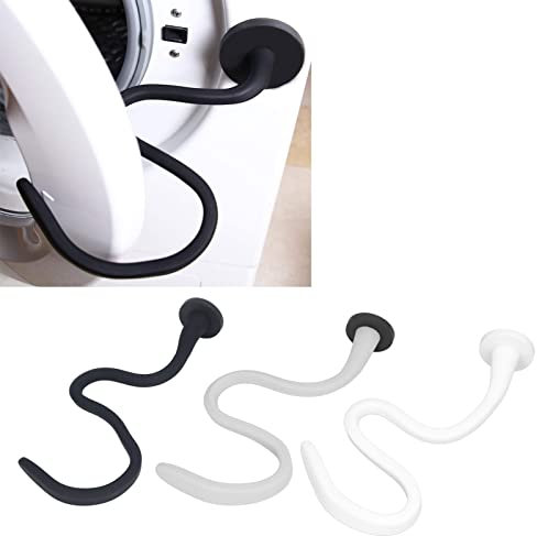 Flexible Washer Door Prop Adjustable Aluminum Alloy Magnetic Washing Machine Door Stopper Holder Universal for Front Load Washer(White)