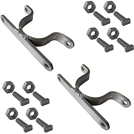 Bride de fixation pour poteau Bride simple ou double avec boulonnerie. Système de fixation pour panneaux - Diam 60 mm (Bride double) -